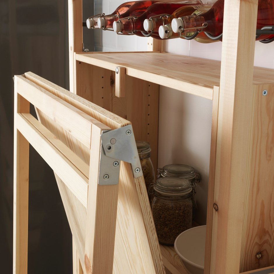 Ivar Ивар модуль д/хранения/складной стол сосна 80x30-104x155 см