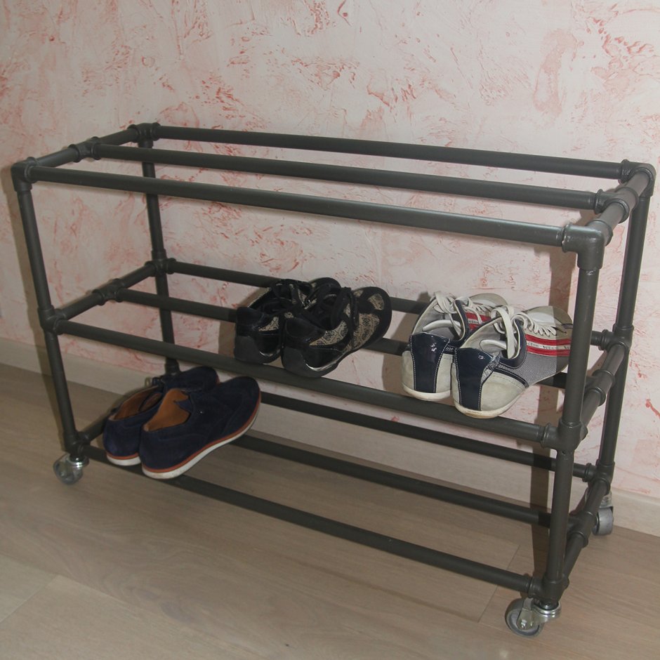 Обувница из труб ПВХ