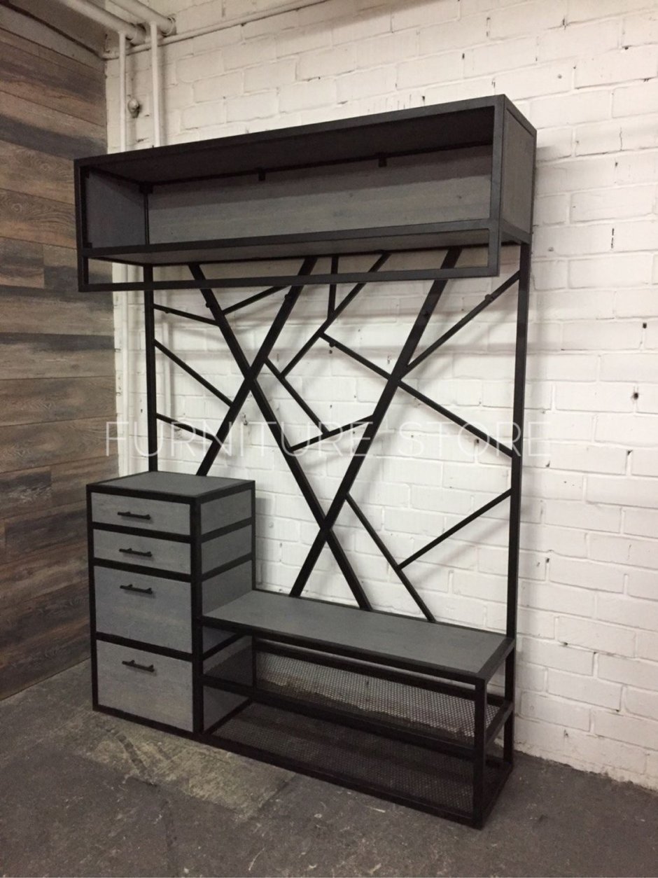 Банкетка обувница лофт