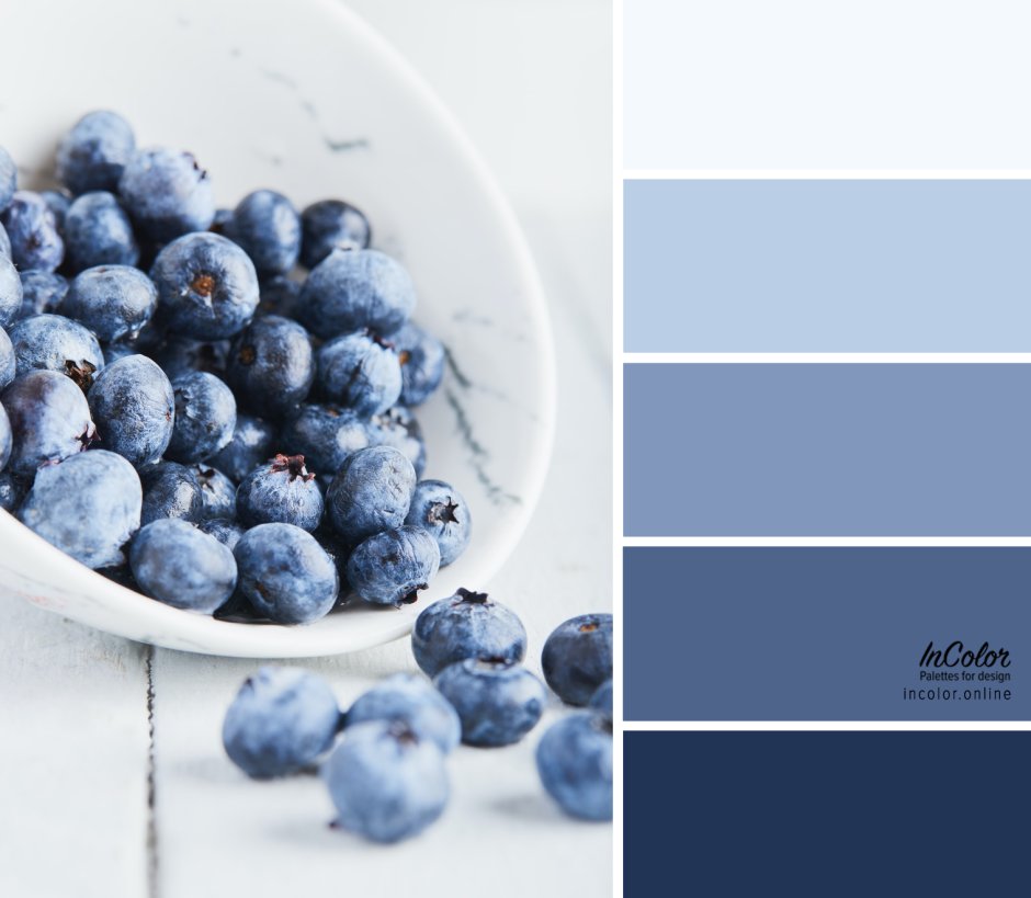 Палитра синего и голубого