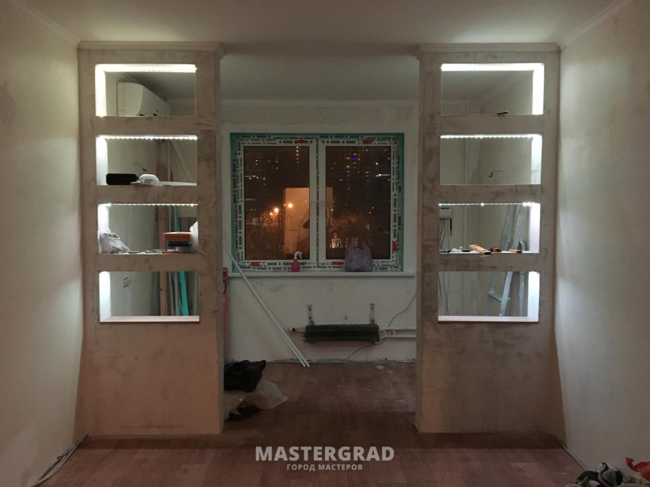 Перегородка из гипсокартона в детской