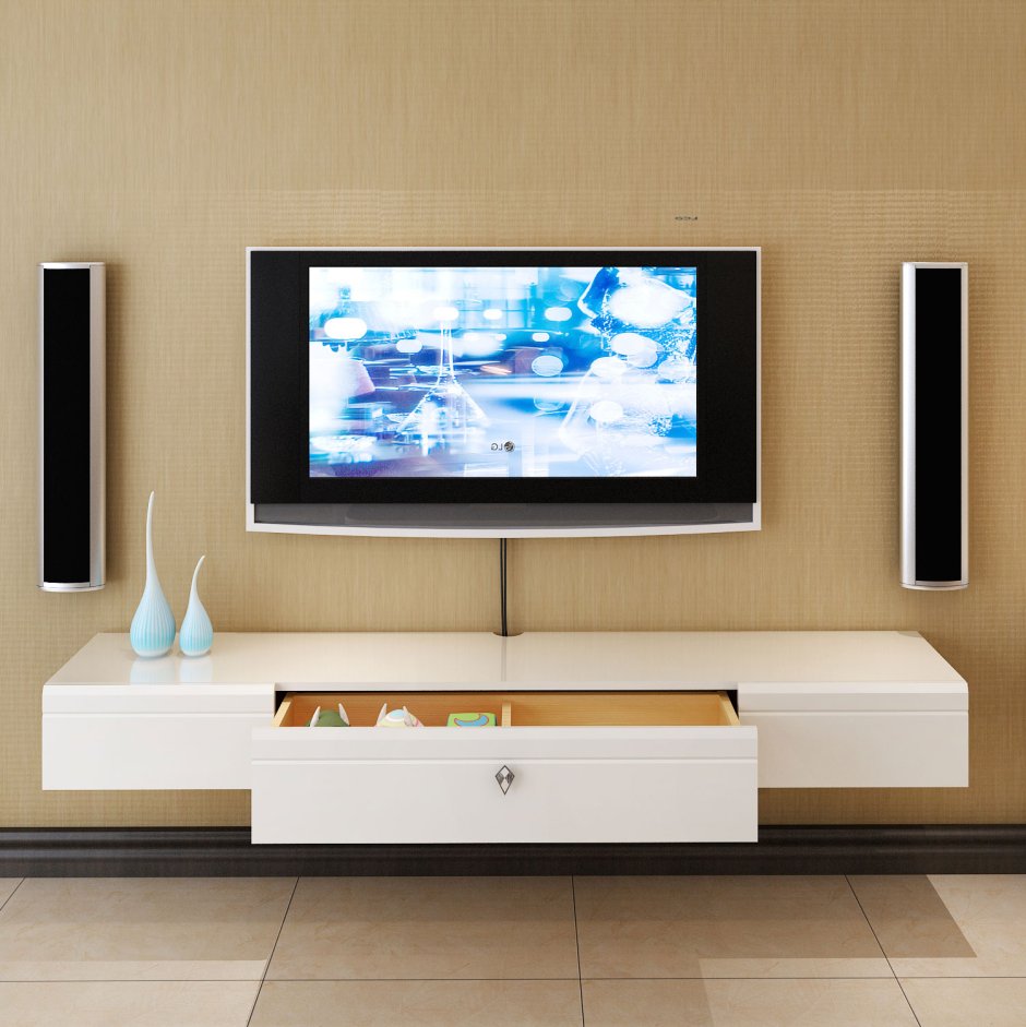 Навесной шкафчик у телевизора