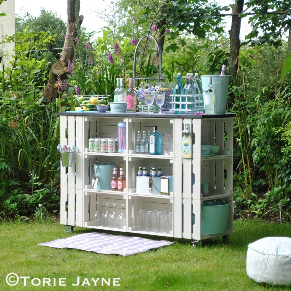 Беседка из ящиков из под фруктов