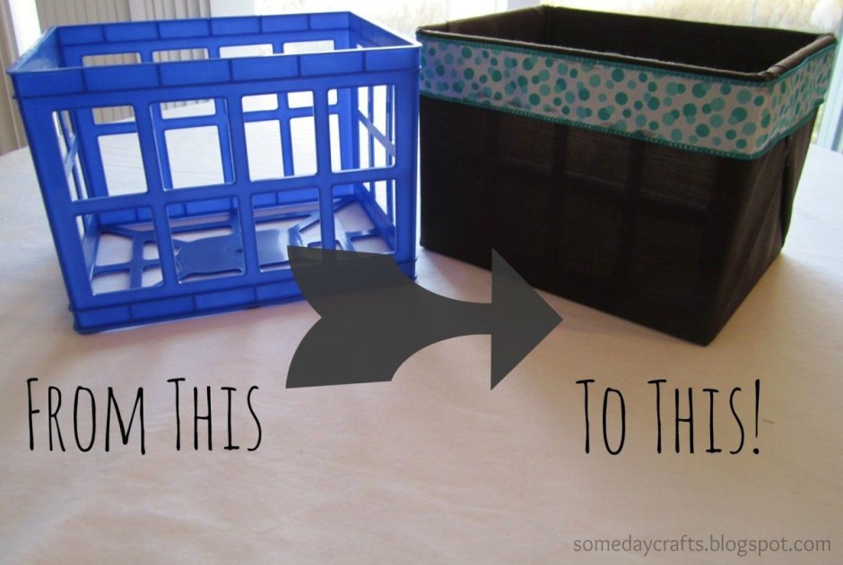 Декор пластмассового ящика