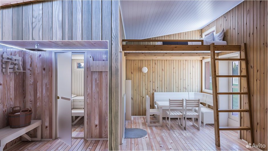 Баня модульная со вторым этажом