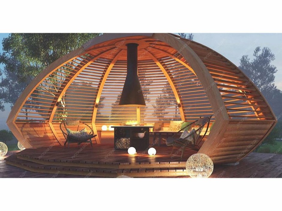 Стратодезический купол беседка