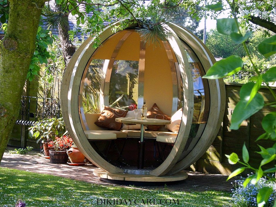 Необычные круглые беседки