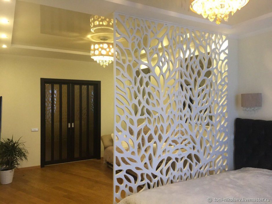 Стильные перегородки для зонирования пространства в комнате