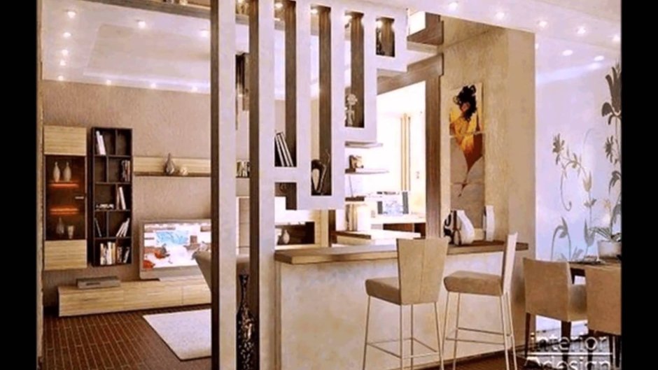 Стеллаж для зонирования комнаты