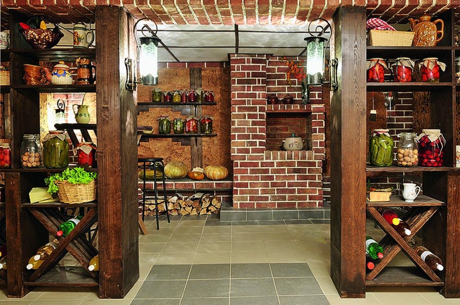 Полки в погребе