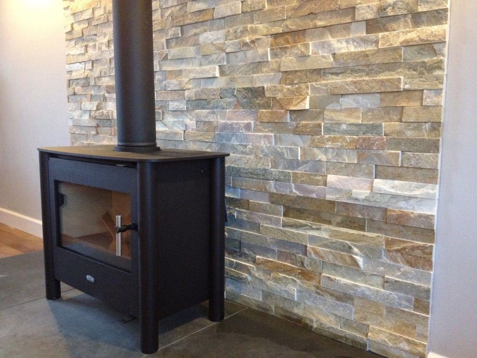 Отделка вокруг печи в бане