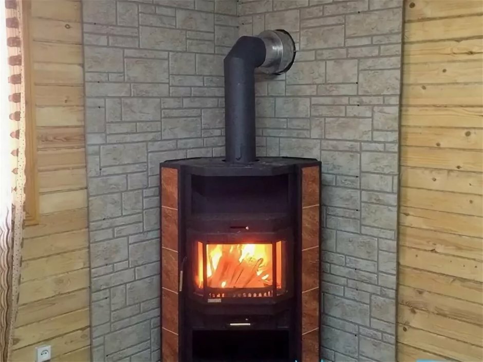 Плитка за печью камином