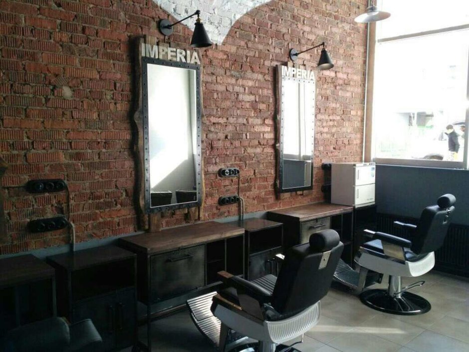 Дизайн парикмахерской в стиле лофт