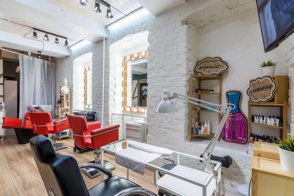 Дизайн салона красоты в стиле лофт Модерн