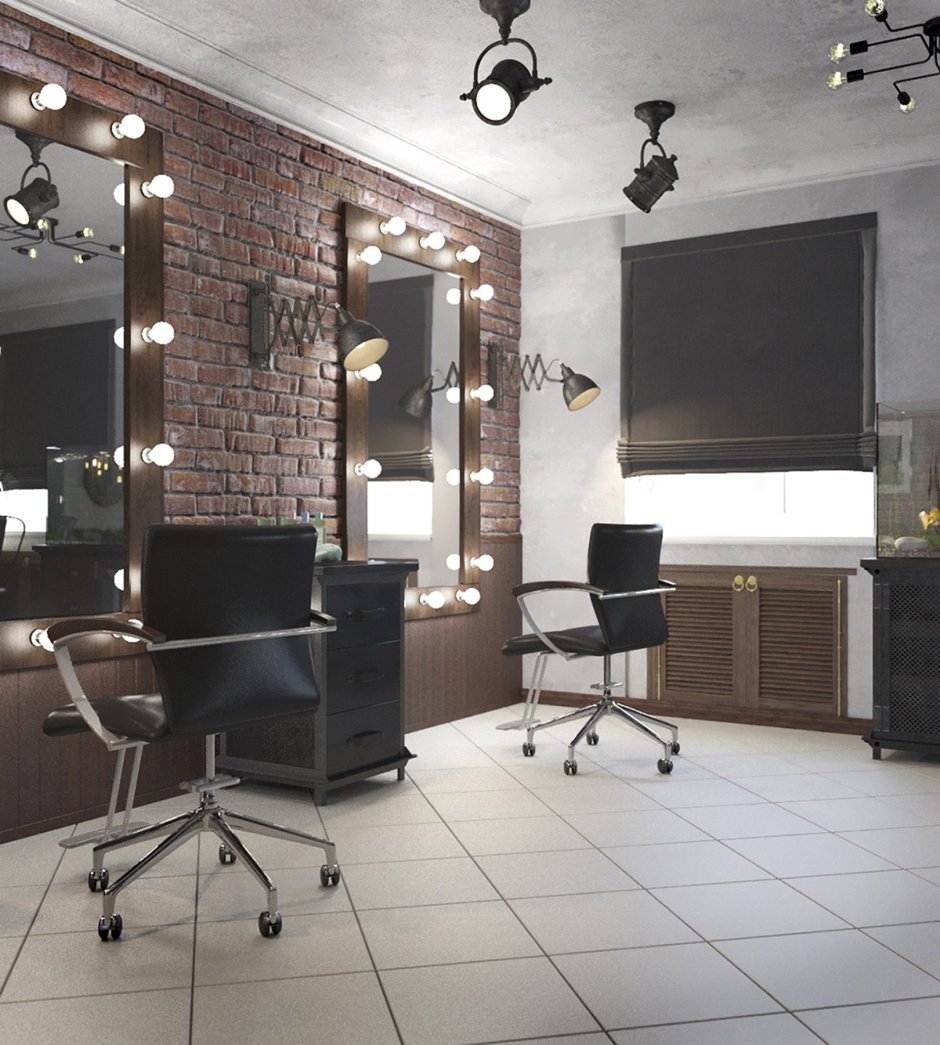 Необычный интерьер салона красоты