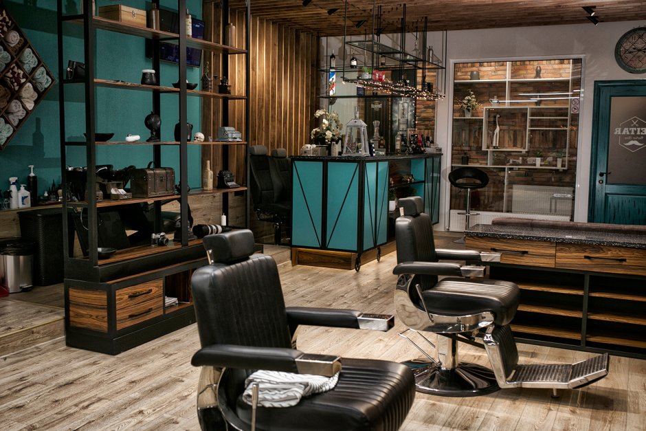 Интерьер студии красоты лофт