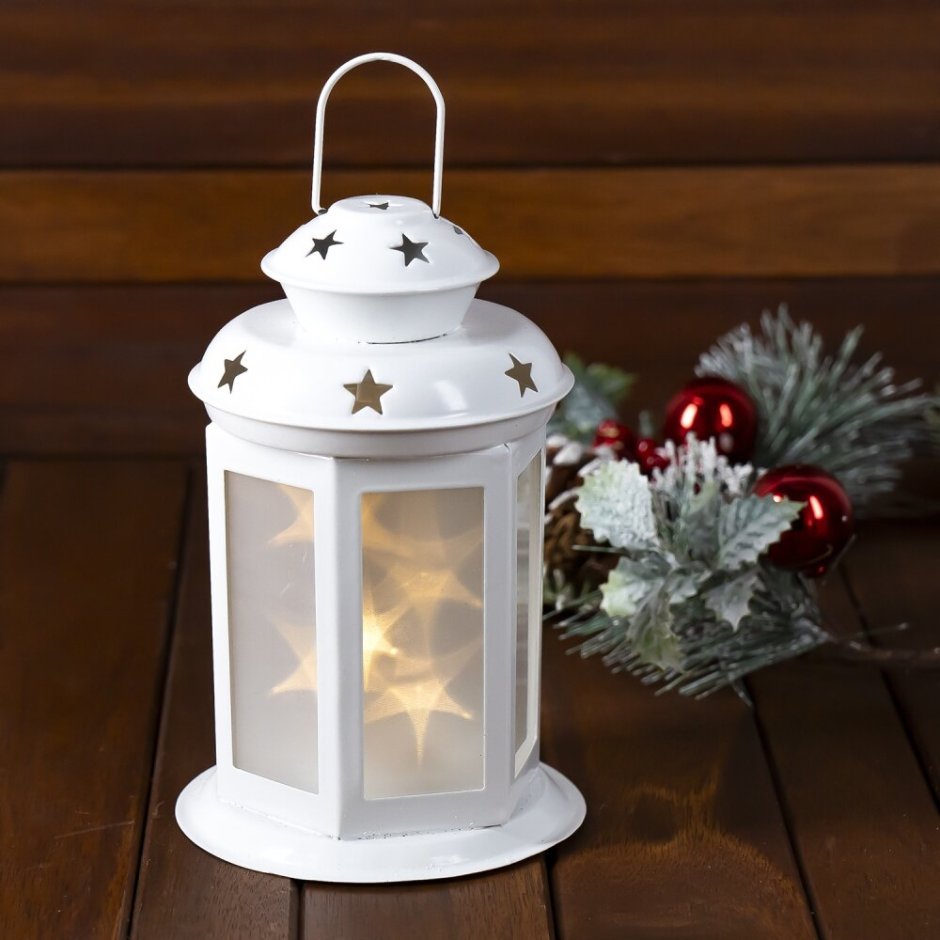 Kaemingk Lumineo снежный фонарь антик