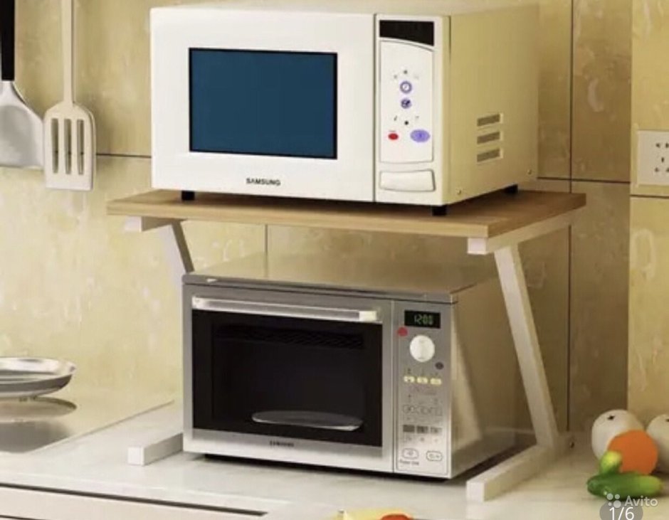 Полка lettbrin настольная прямая кухонная для микроволновой печи