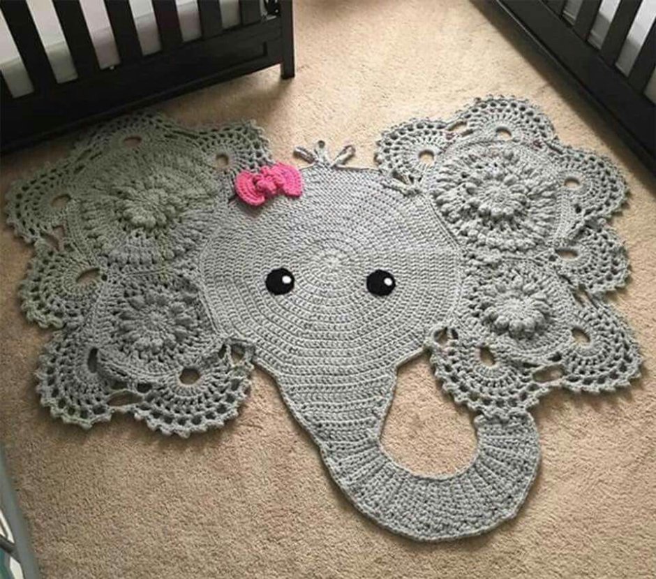 Вязаные коврики для детей