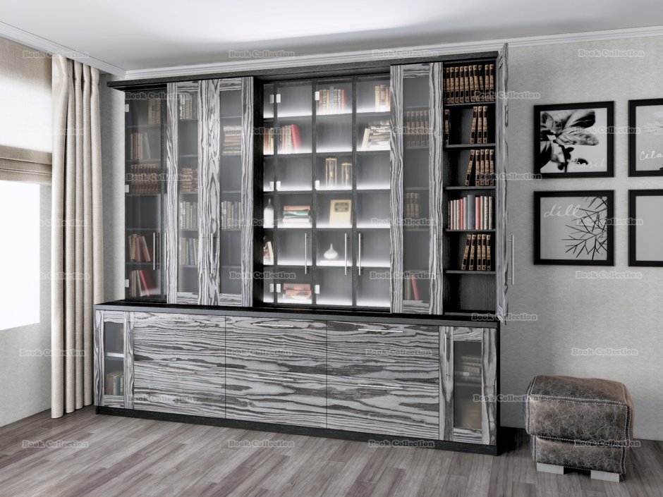 Шкаф с полками сбоку