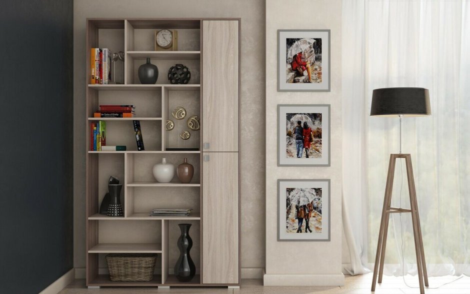 Стеллаж ясень шимо светлый