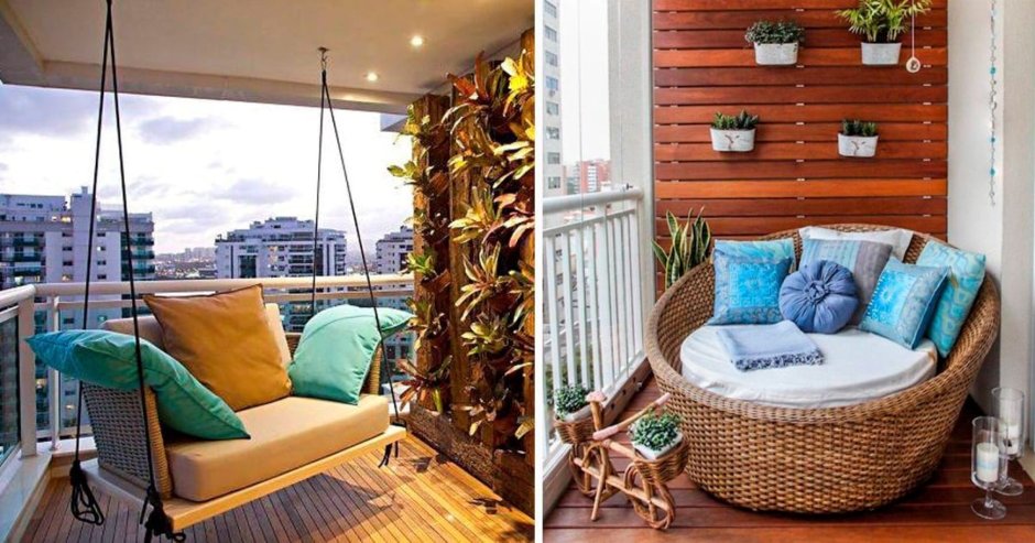 Уютный балкон с креслом