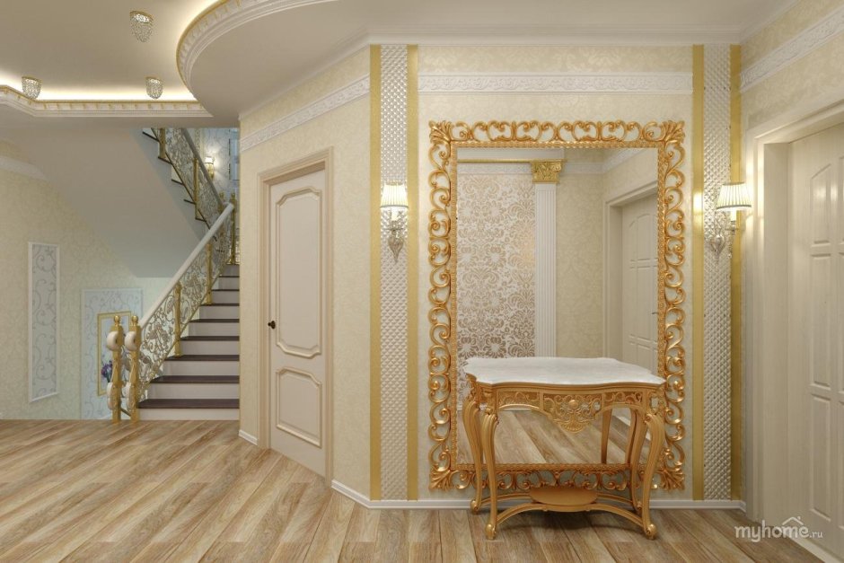 Обои для коридора в доме частном