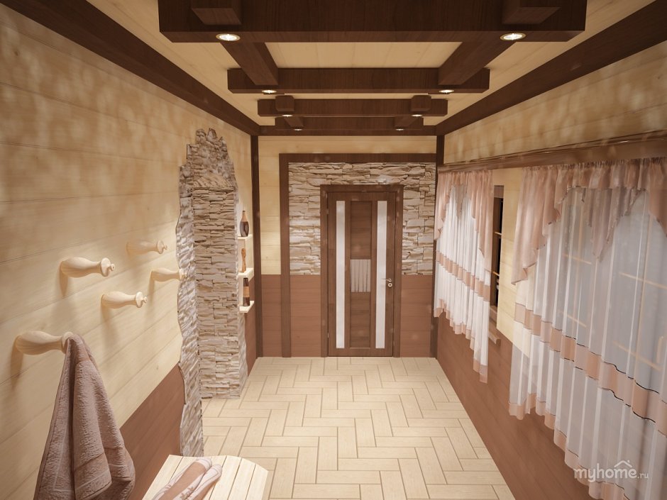 Отделка стен коридора в частном доме