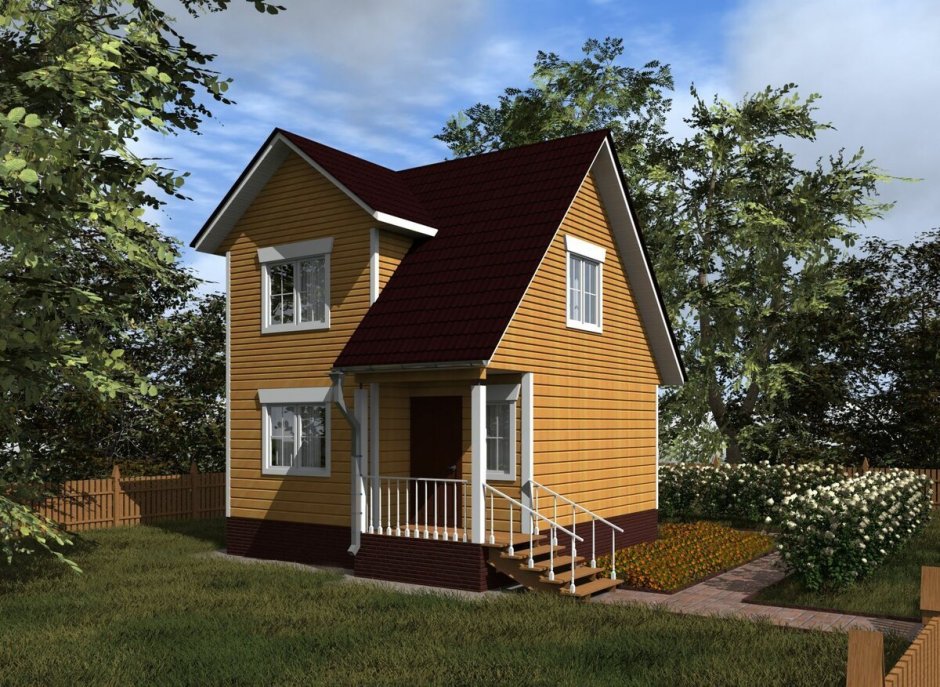Небольшой двухэтажный дом