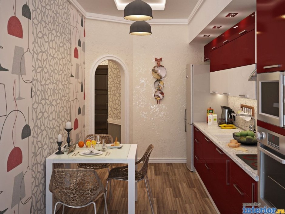 Обои для маленькой кухни в хрущевке