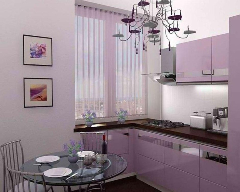 Интерьер красной кухни в хрущевке