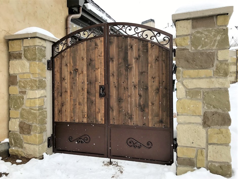 Ворота ез евро штакета