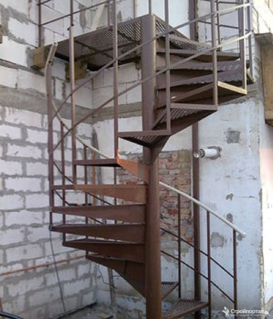 Лестница пожарная винтовая металлическая уличная цена