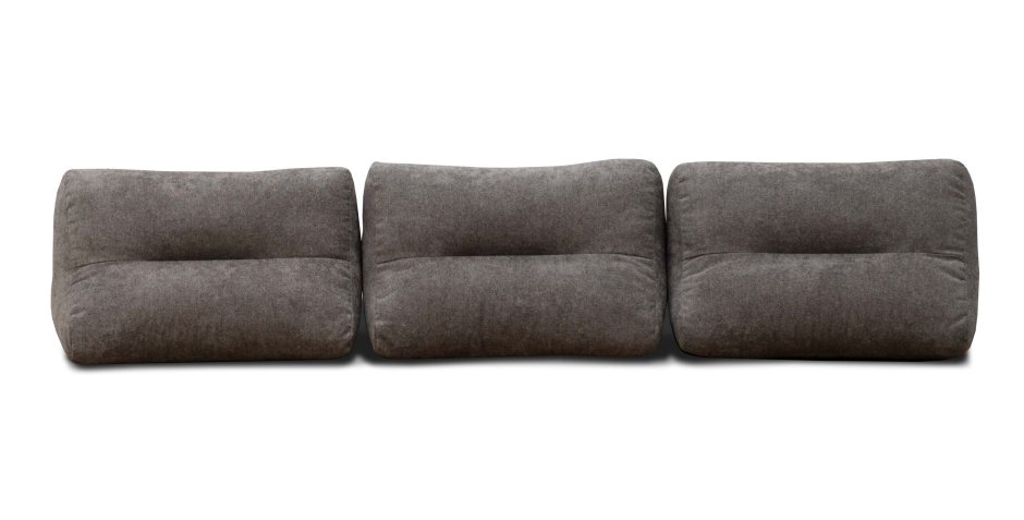 Угловой диван с подушками вместо спинки