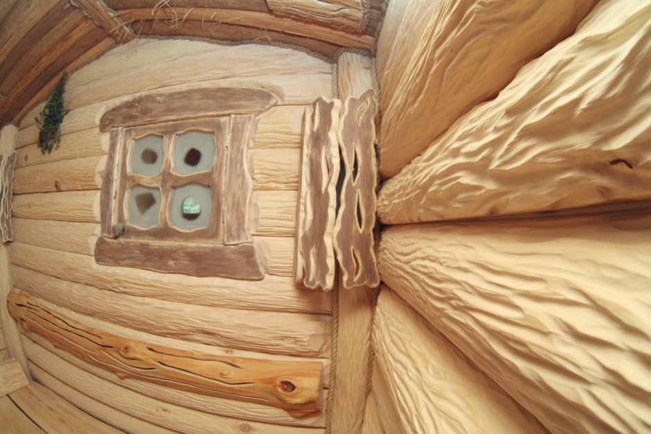 Интерьер блокхаус сосна