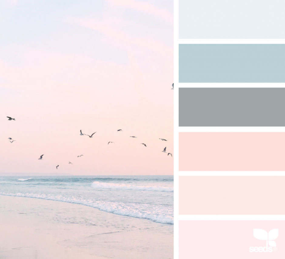 Палитра розовый голубой бежевый