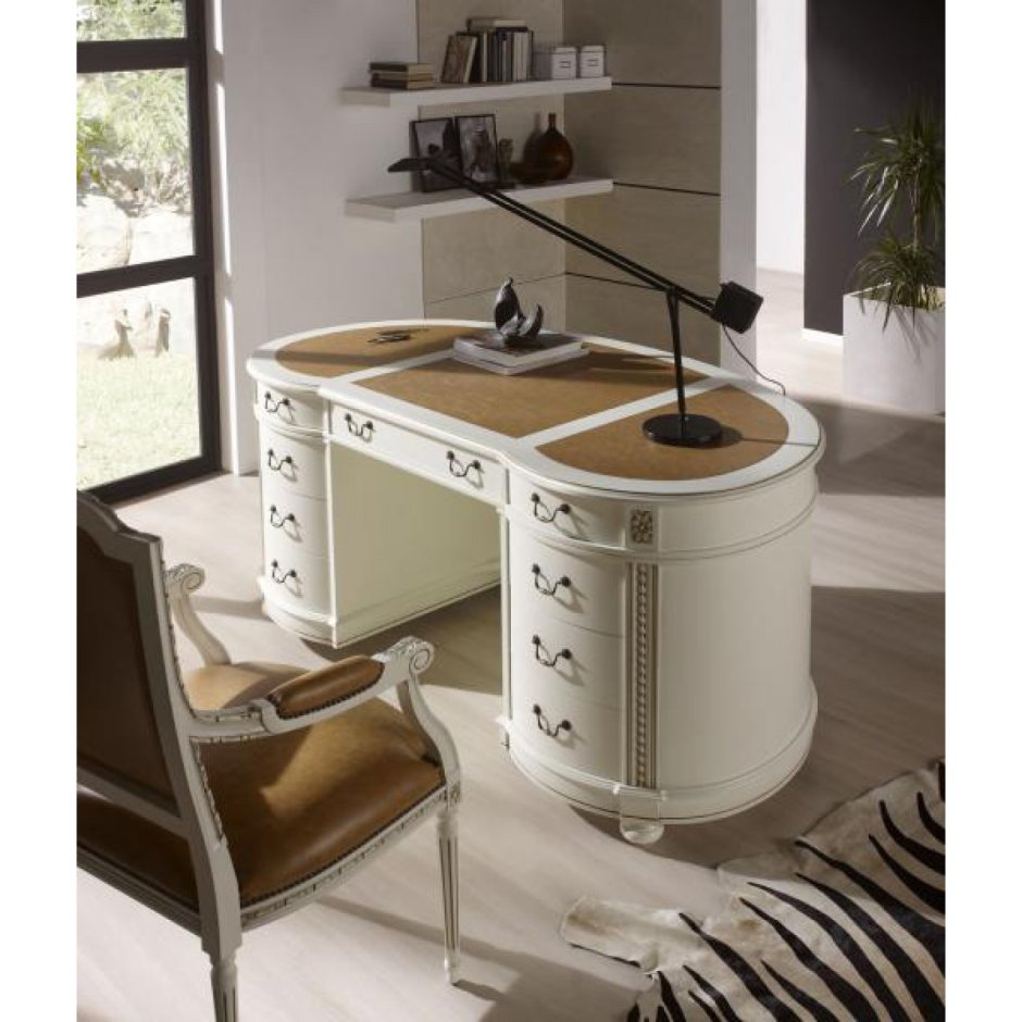 Стол письменный закругленный