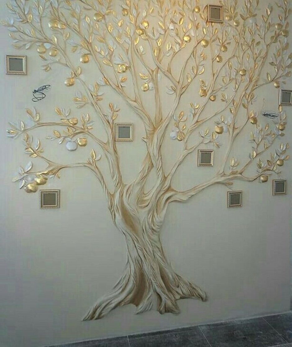 Объемное дерево на стене