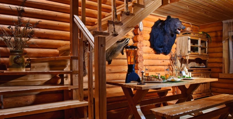 Охотничий домик баня