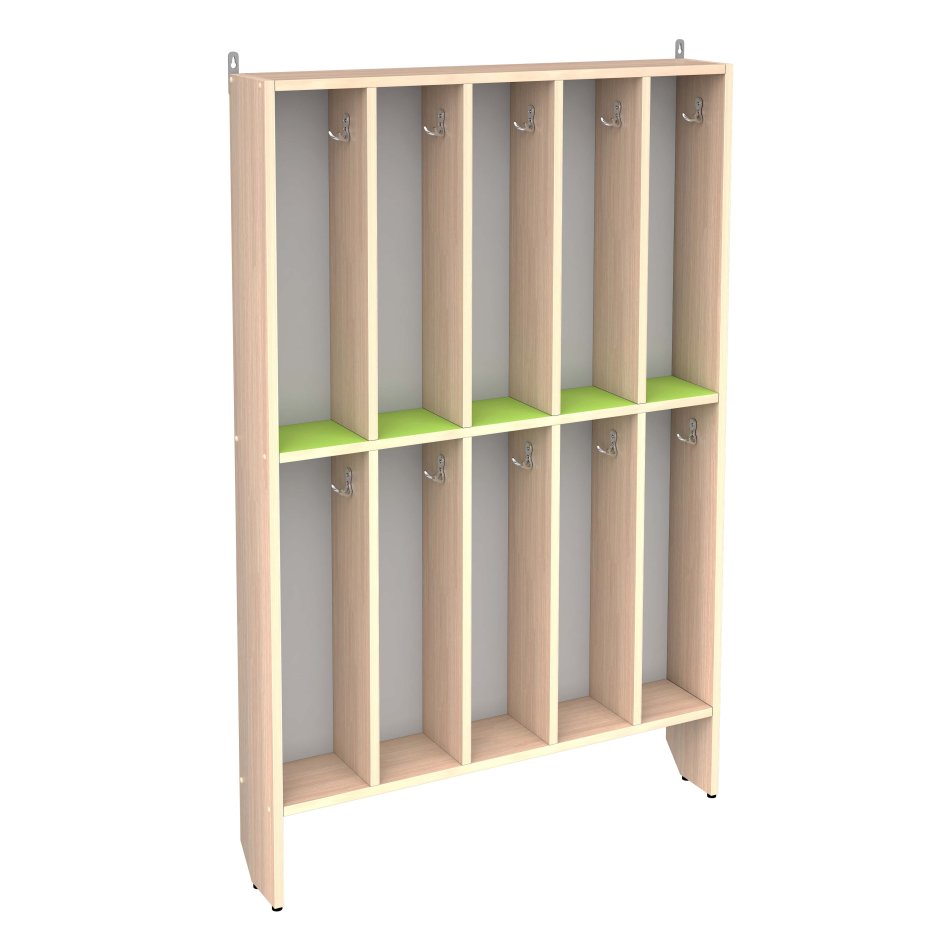 Вешалка для полотенец двухсторонняя на 10 мест (746х324х1022 мм), ЛДСП клен