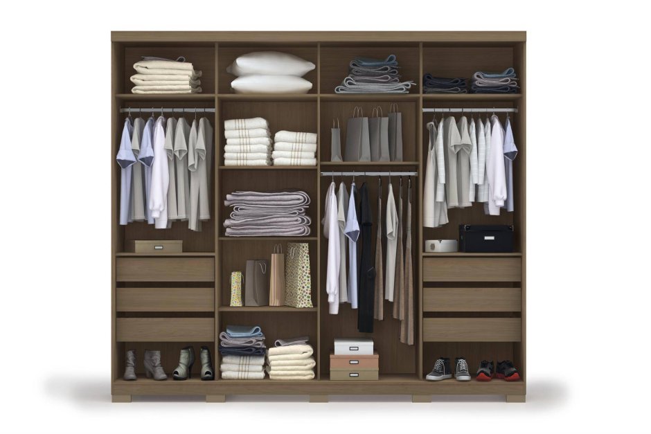 Наполнение шкафа в спальню