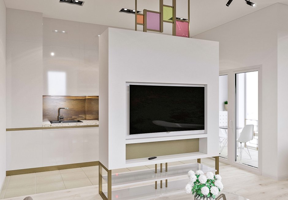 Перегородка с телевизором