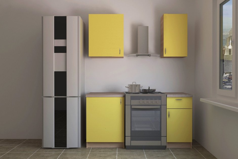 Кухонный гарнитур Сан Ремо лимонный