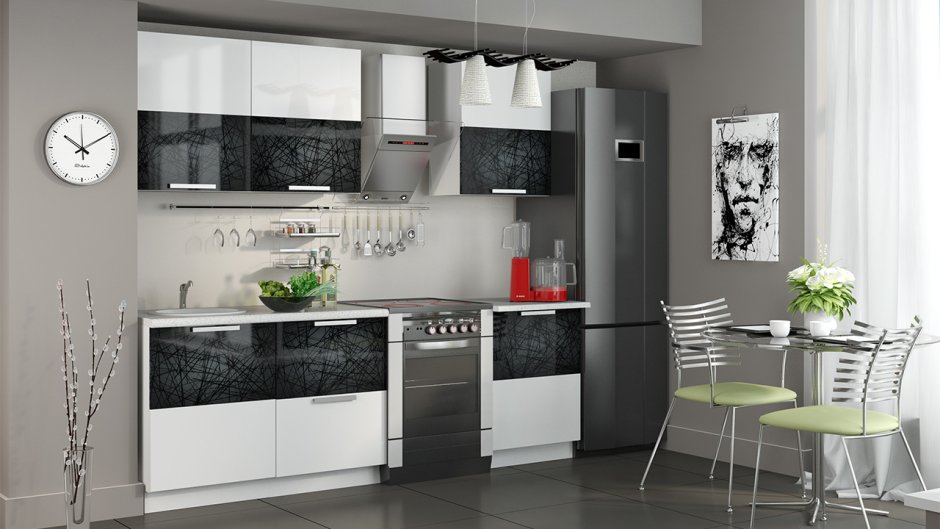 Кухня олива сирень модульная