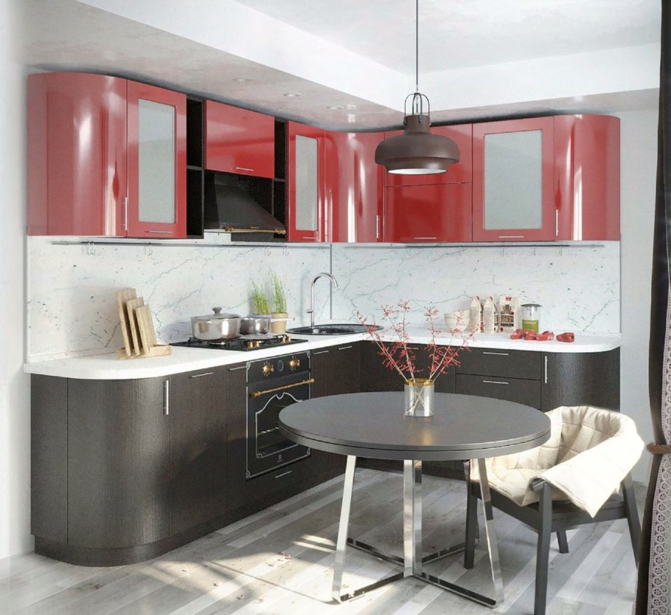 Кухни в лимонной лайвомом цвете