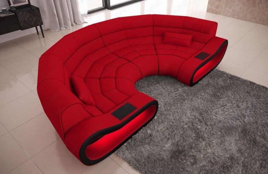Полукруглый лежачий диван