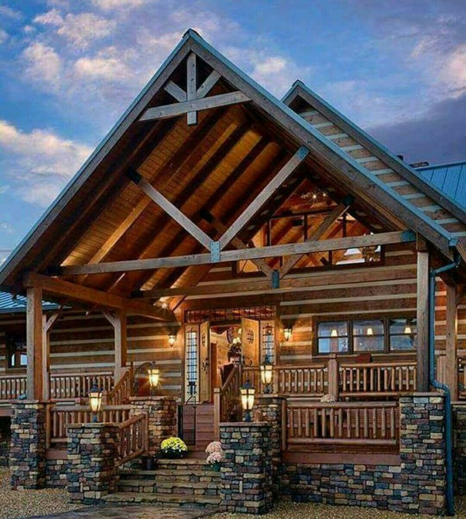 Веранда в стиле Шале