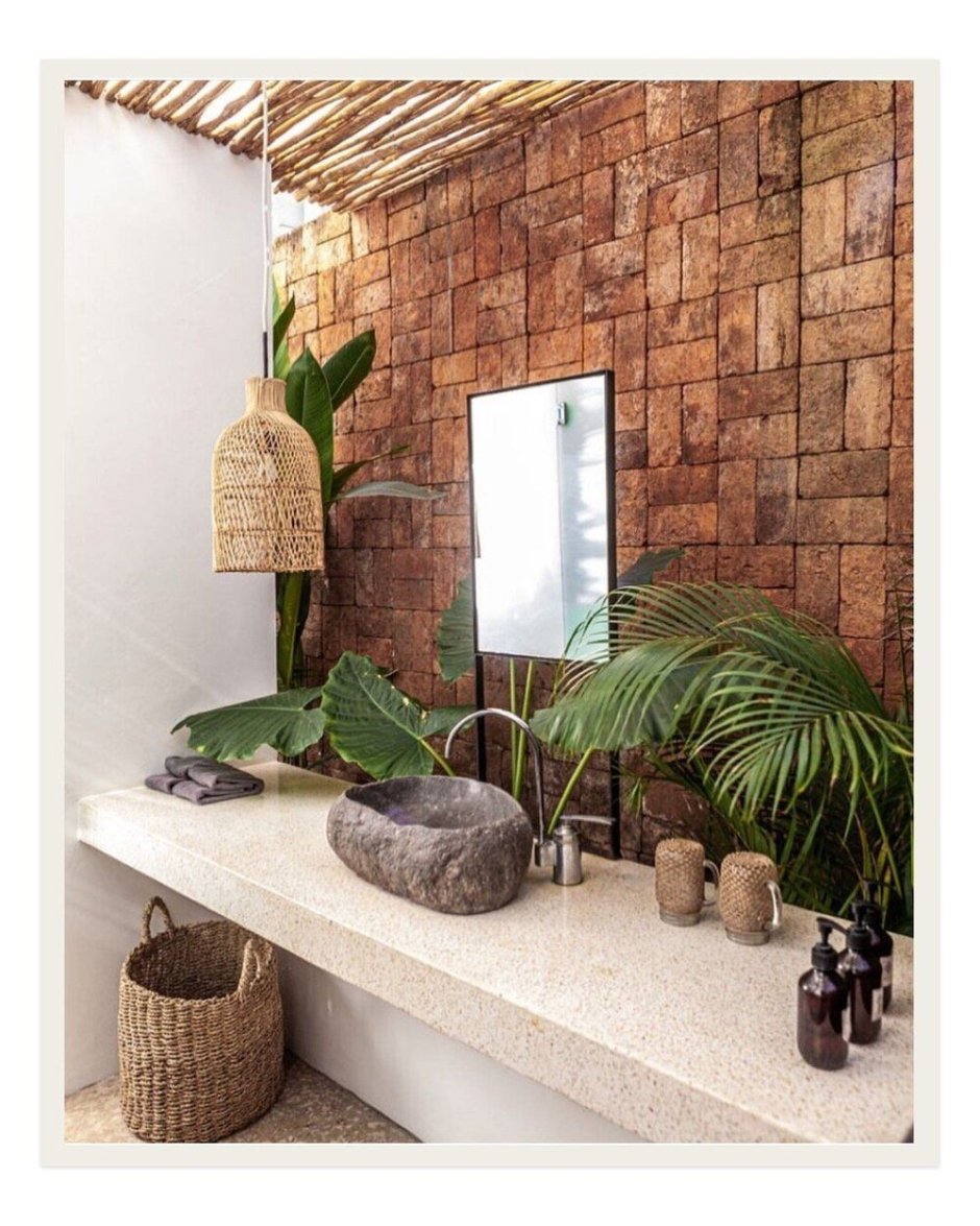 Ванная в стиле джунгли