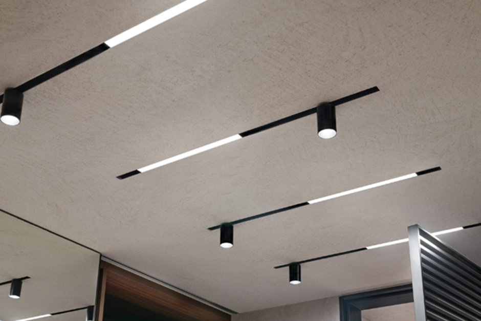 Трековые светильники для натяжных потолков встроенные