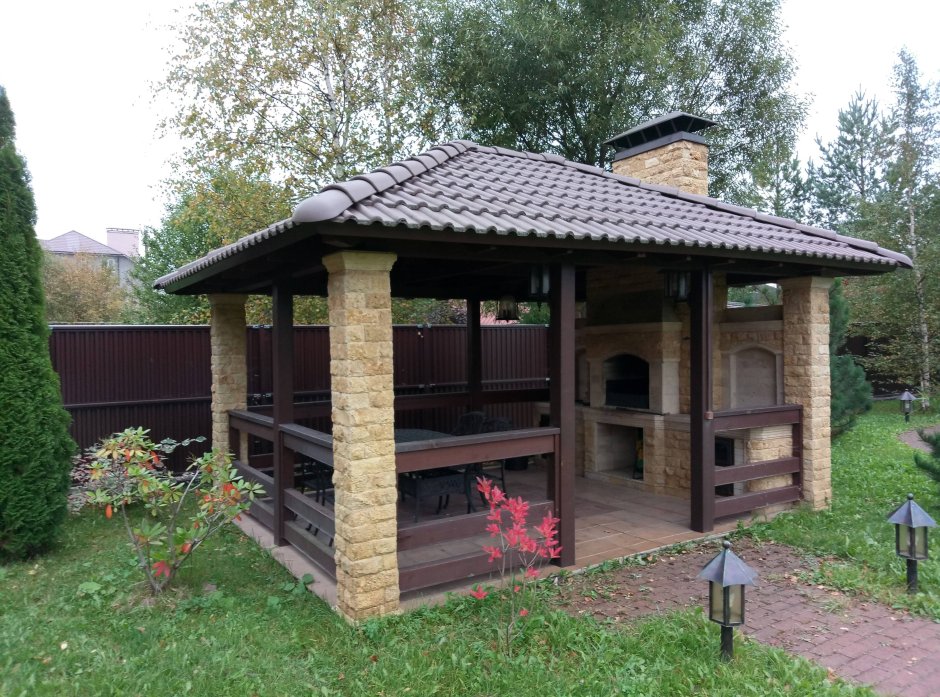 Мангал стационарный кирпичный